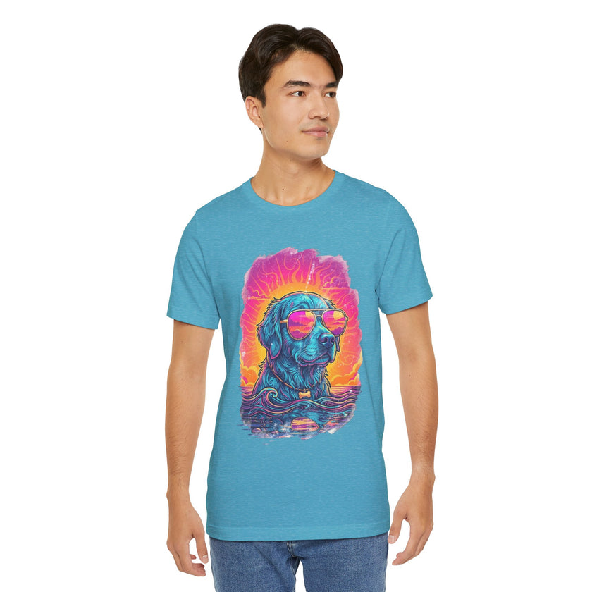 Golden Retriever Retro 90s Tee — Vice City Pet Graphic T-Shirt