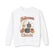 Vintage Halloween Cat Crewneck Sweatshirt | Retro Moon, Pumpkins, Witch Hat