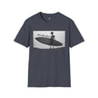Skeleton Surfer Tee | Retro Black & White Surfing Graphic Shirt – 3D Sons Supply Co
