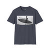 Skeleton Surfer Tee | Retro Black & White Surfing Graphic Shirt – 3D Sons Supply Co