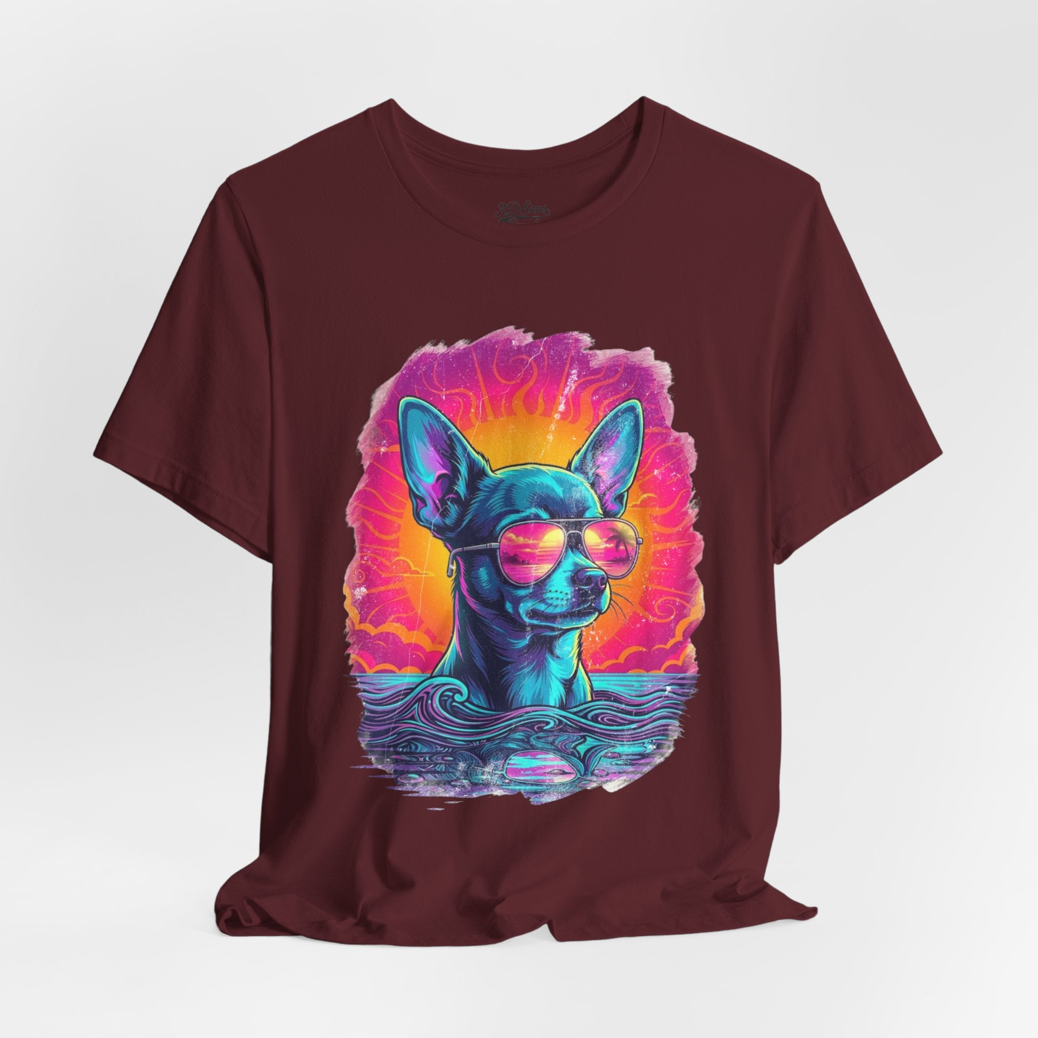 Chihuahua Vice City Retro Tee — 90s Vintage Dog Graphic T-Shirt