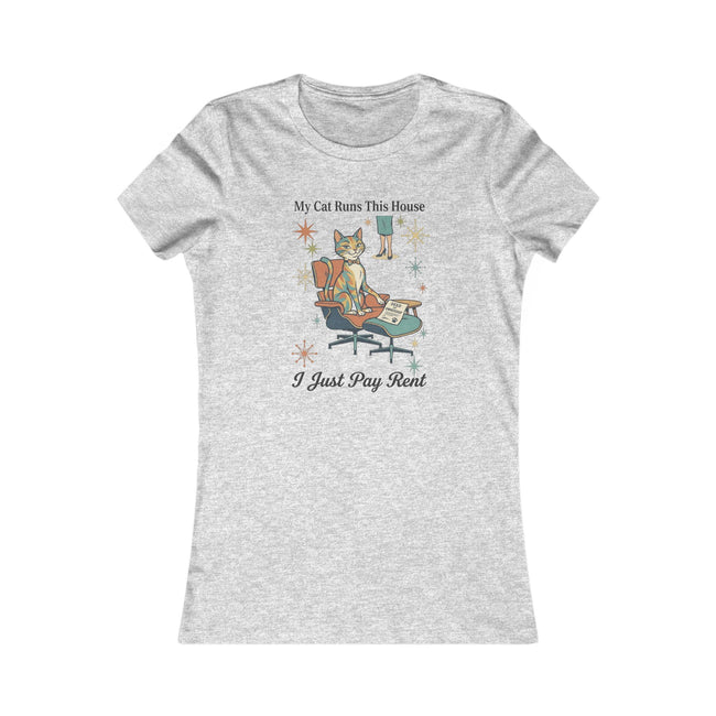 My Cat Runs This House Tee — Funny Women's Cat Lover T‑Shirt