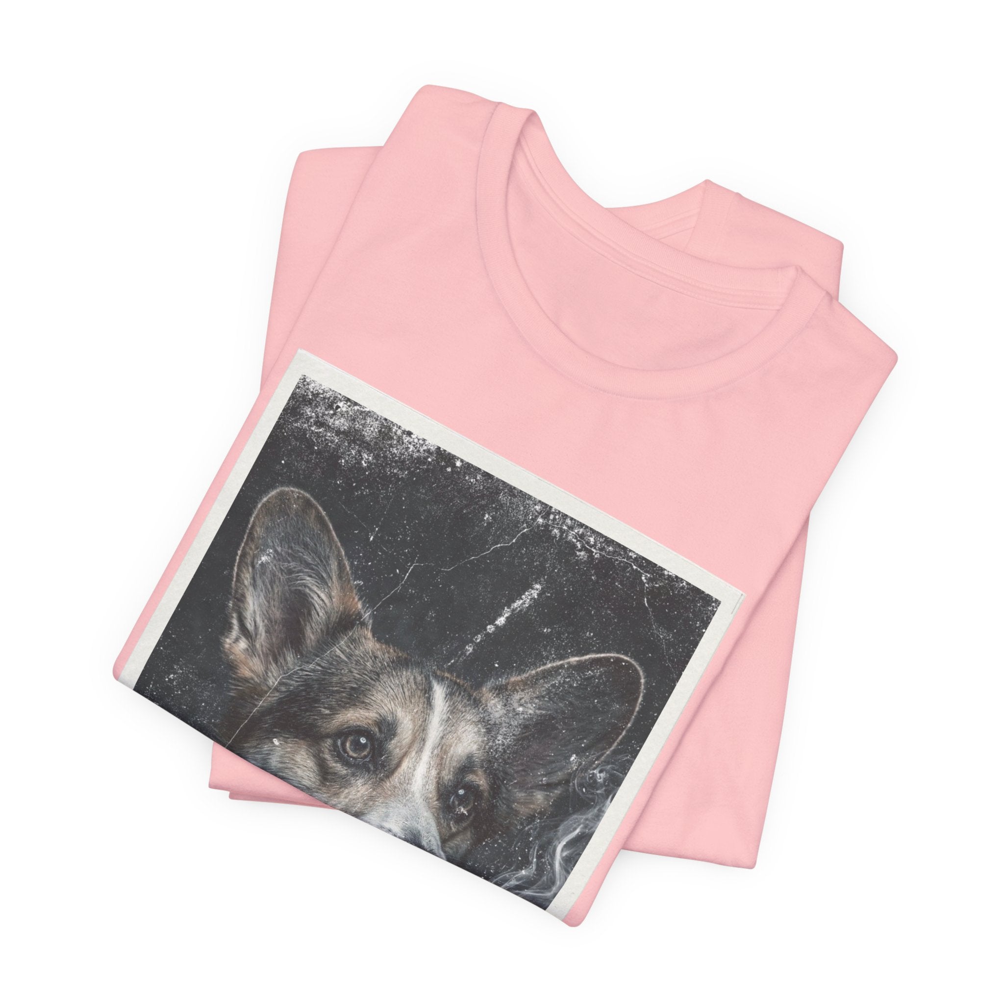 Smoking Corgi Graphic Tee – Retro Dog Portrait T-Shirt