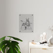 French Bulldog Playing Drums Acrylic Wall Art Panel