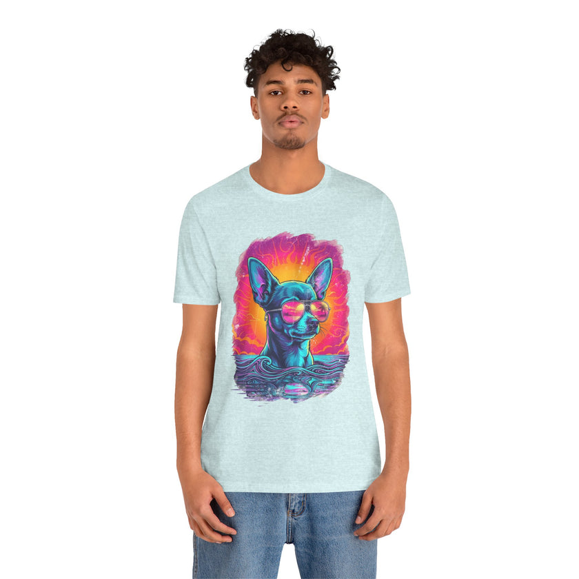 Chihuahua Vice City Retro Tee — 90s Vintage Dog Graphic T-Shirt