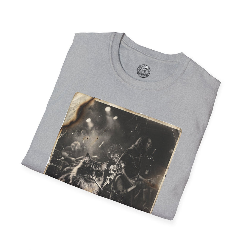 Vintage Rockstar Cat T-Shirt | Retro Rock Art Graphic Tee – 3D Sons Supply Co