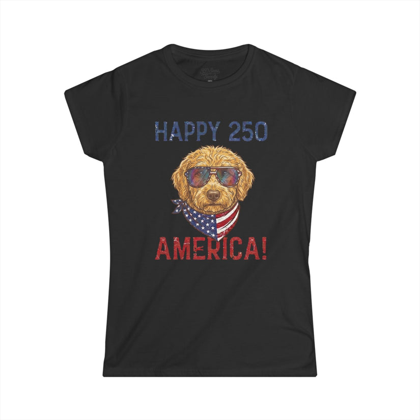 Women's Patriotic Dog Tee 