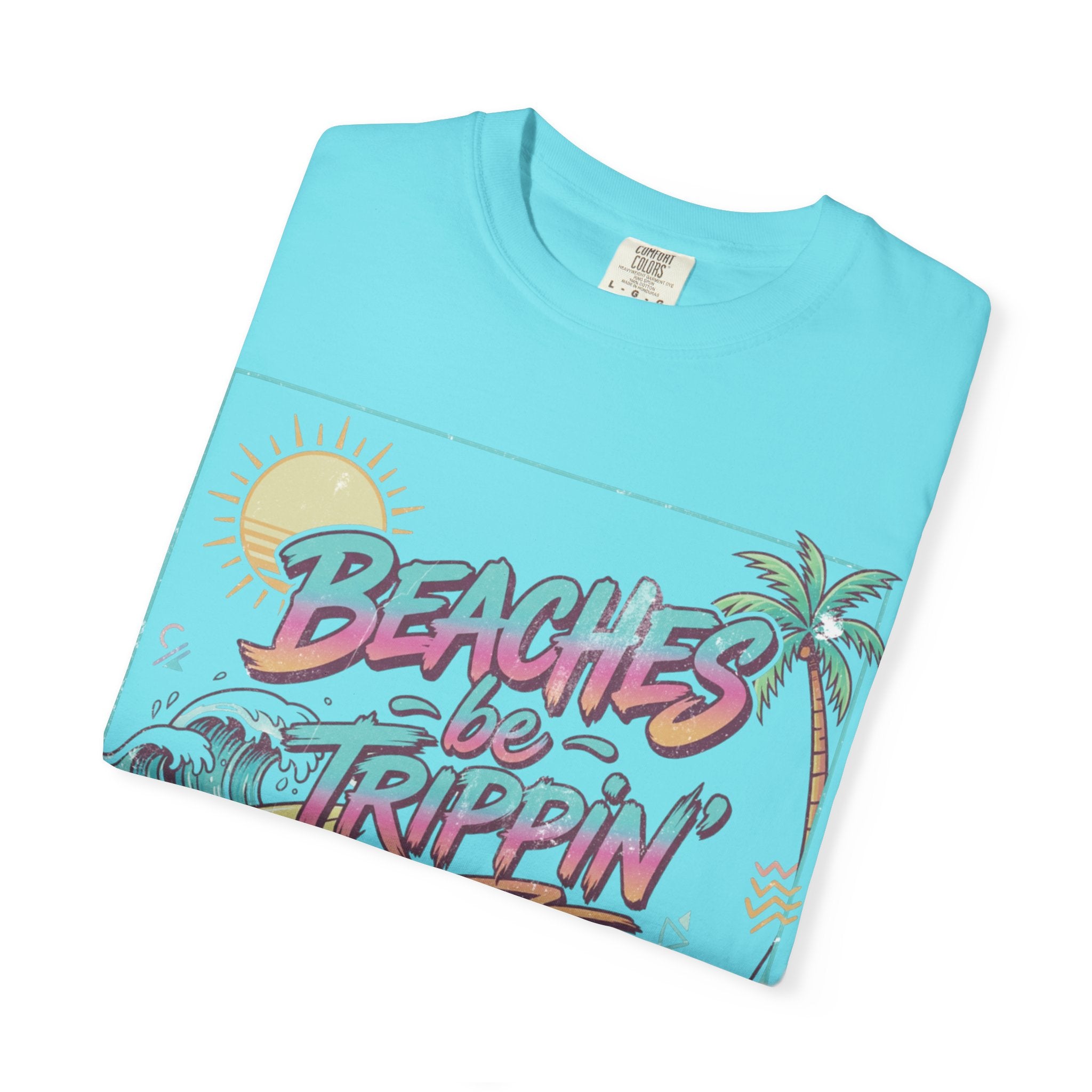 Beaches Be Trippin' 90s Style Tee | Retro Funny Beach T-Shirt – 3D Sons Supply Co