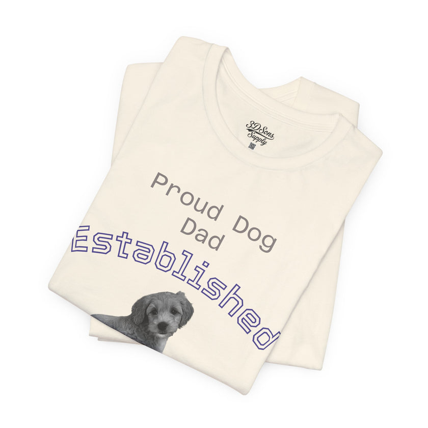 Proud Dog Dad Established Year T‑Shirt — Personalized Dog Dad Tee