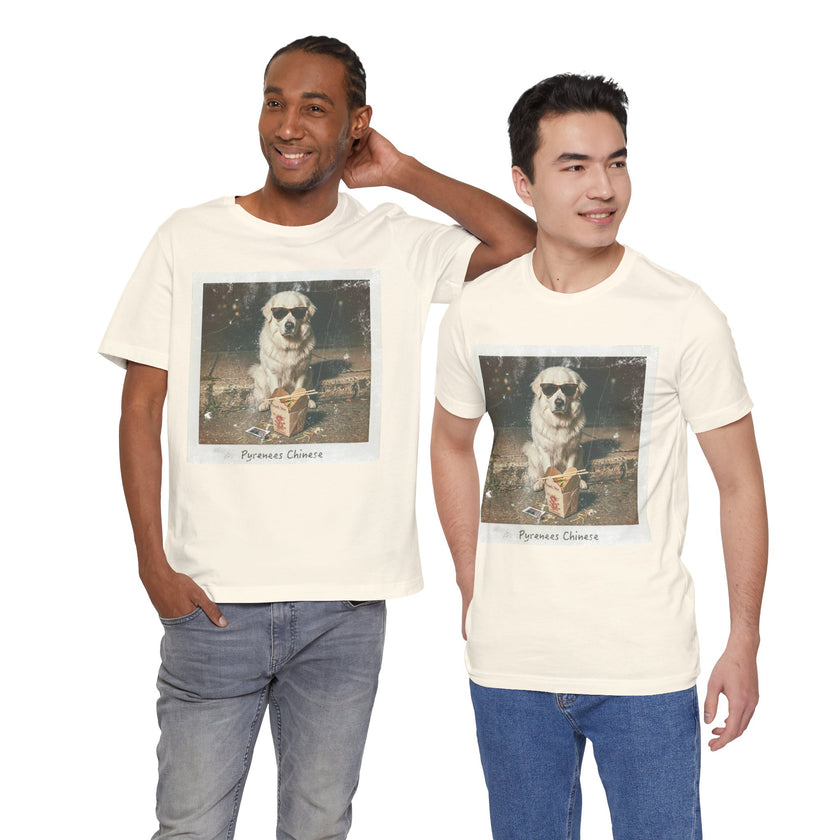 Pyreneese Chin Photo Tee — Vintage Pup Graphic T-Shirt