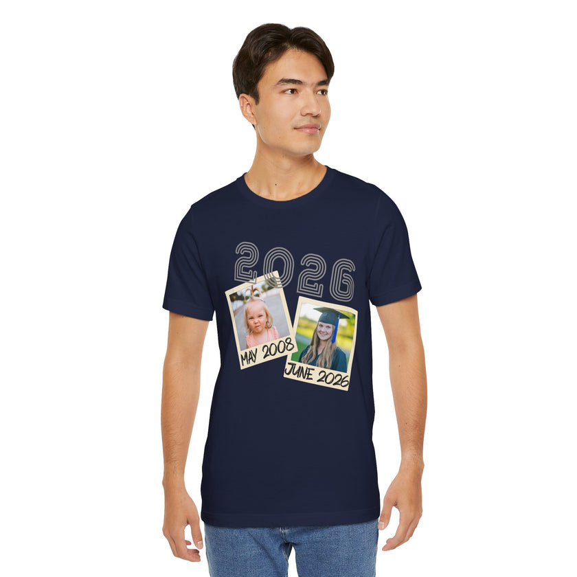 Personalized Custom Graduation & Parent Gift - Throwback Photo Memory Tee