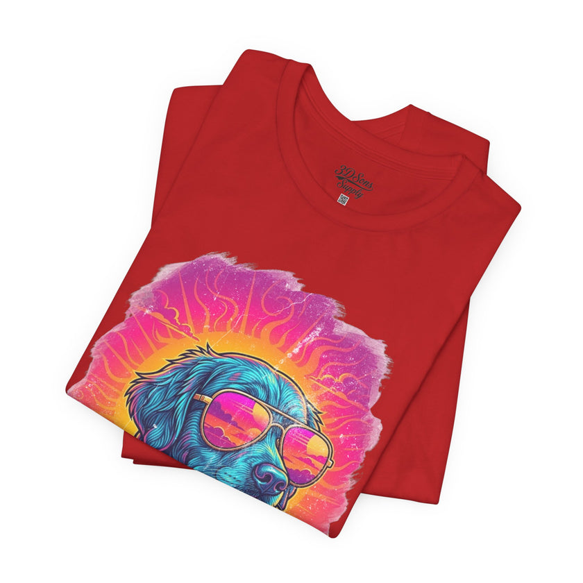 Golden Retriever Retro 90s Tee — Vice City Pet Graphic T-Shirt