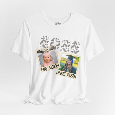 Personalized Custom Graduation & Parent Gift - Throwback Photo Memory Tee