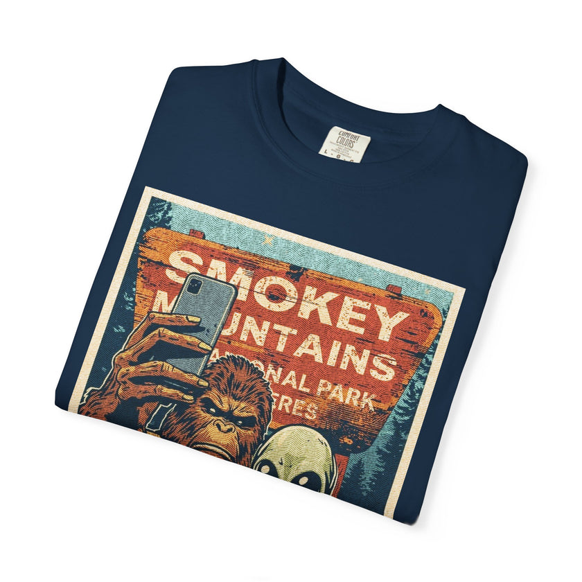 Smoky Mountains Alien & Bigfoot T-shirt — National Park Adventure Tee
