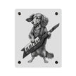 Dachshund Playing Keytar Acrylic Wall Art Panel