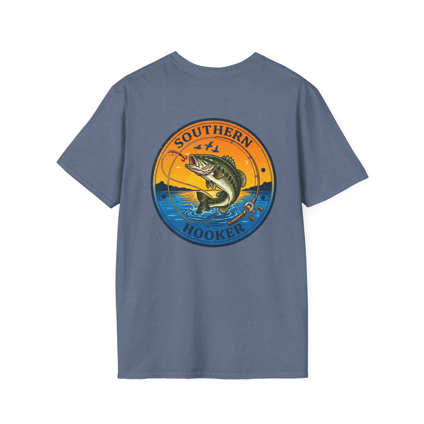 Southern Hooker Fish Graphic T-Shirt | Bass Fishing Retro Logo Tee – 3D Sons Supply Co