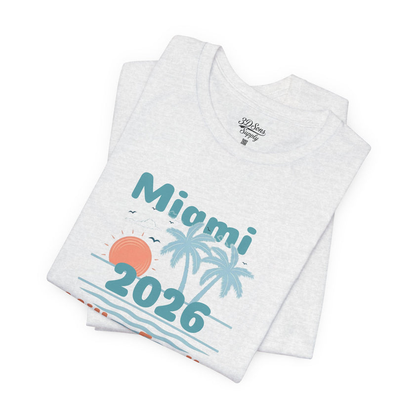 Personalized Family Beach T-Shirt — Custom Family Name, Location, Year with Beach Design
