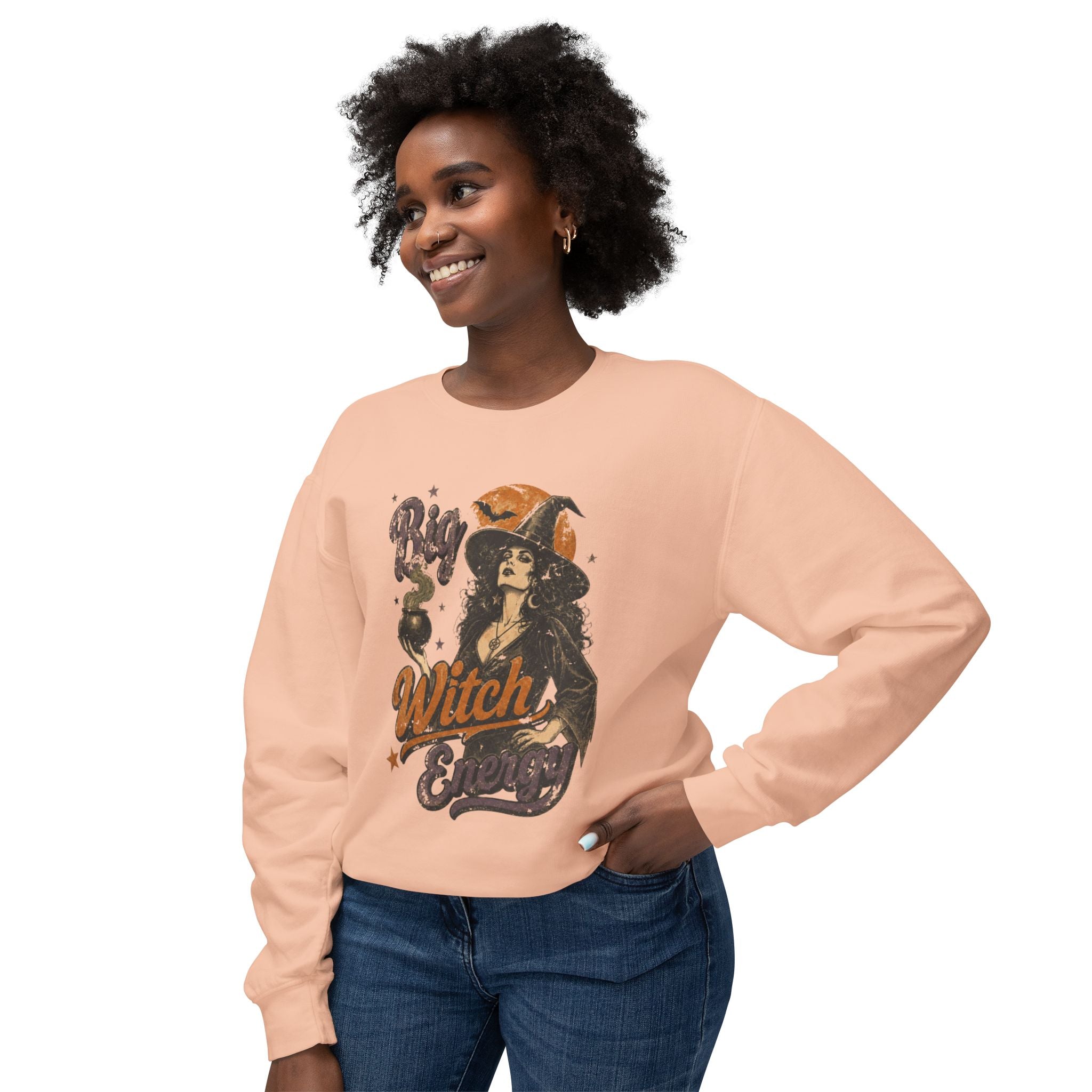 Big Witch Energy Sweatshirt | Vintage Witch Graphic, Halloween Vibe