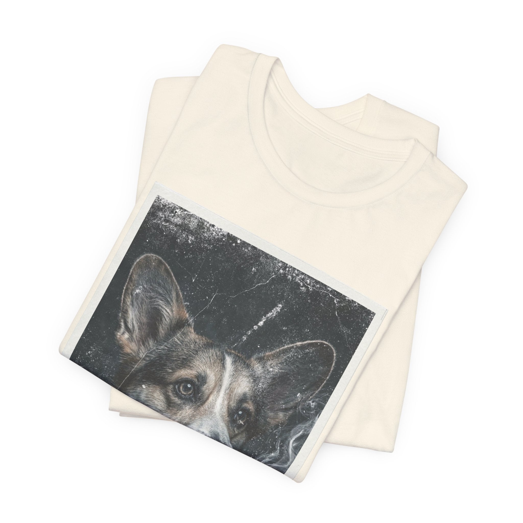 Smoking Corgi Graphic Tee – Retro Dog Portrait T-Shirt
