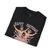 Buff Abraham Lincoln and George Washington Jumping Out of Birthday Cake T-Shirt | 4th of July Patriotic