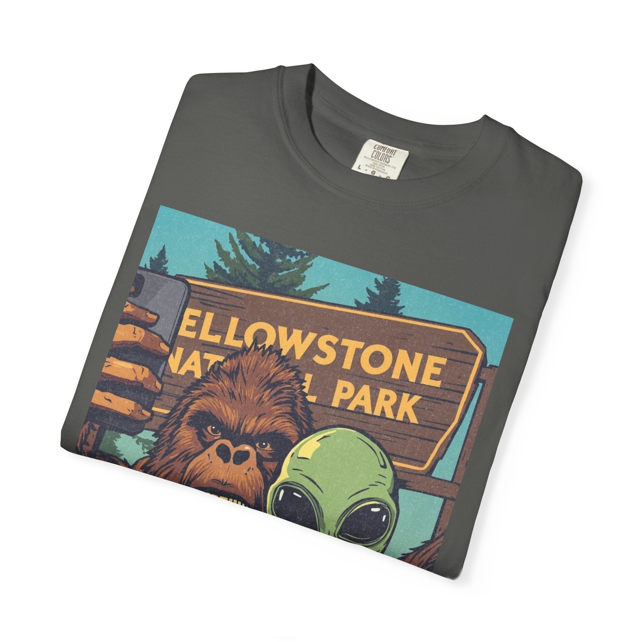 Alien & Bigfoot Yellowstone T-Shirt