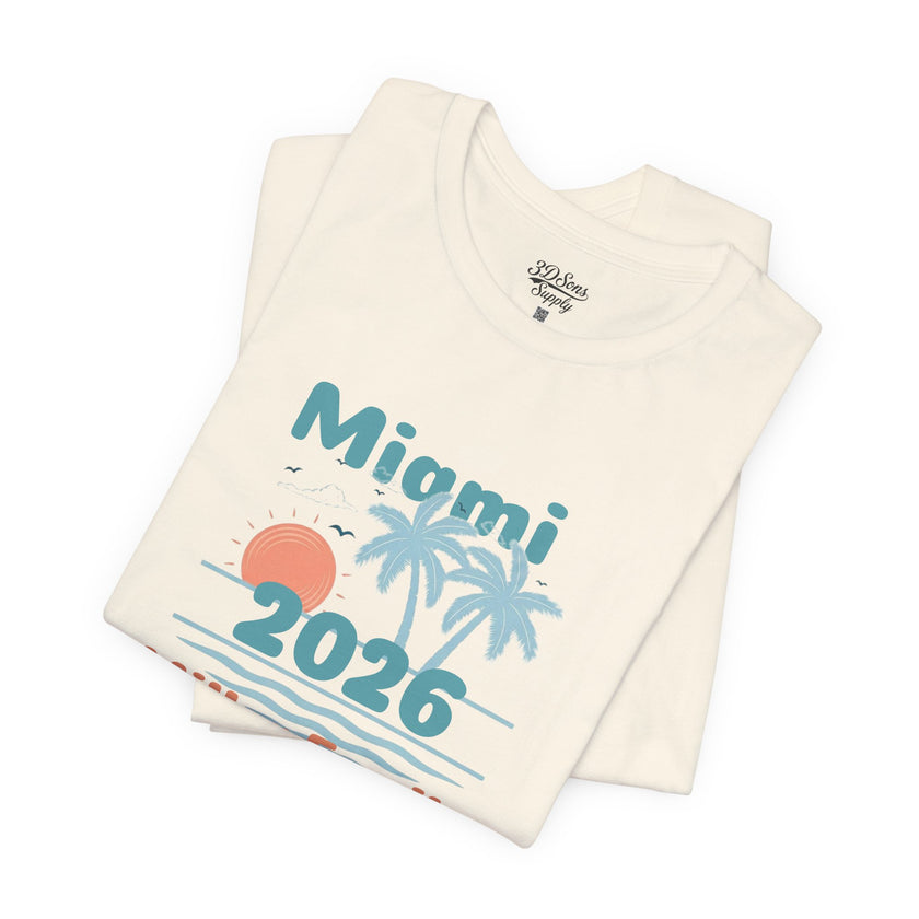Personalized Family Beach T-Shirt — Custom Family Name, Location, Year with Beach Design