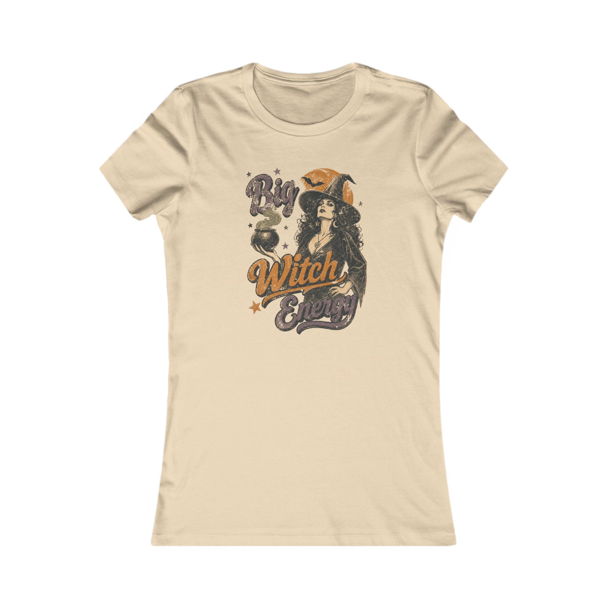 Retro Big Witch Energy Women's Halloween Tee Shirt