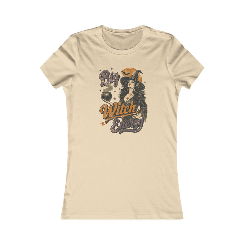 Retro Big Witch Energy Women's Halloween Tee Shirt