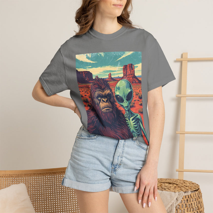 Alien & Bigfoot Monument Park T-Shirt