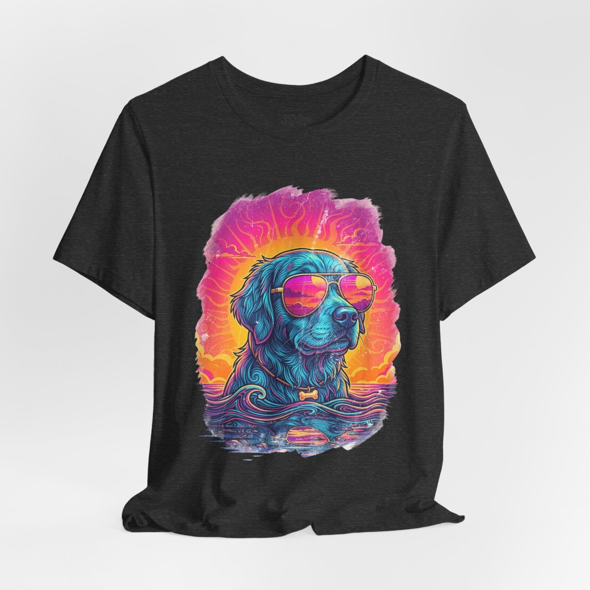 Golden Retriever Retro 90s Tee — Vice City Pet Graphic T-Shirt