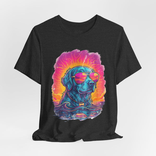 Golden Retriever Retro 90s Tee — Vice City Pet Graphic T-Shirt