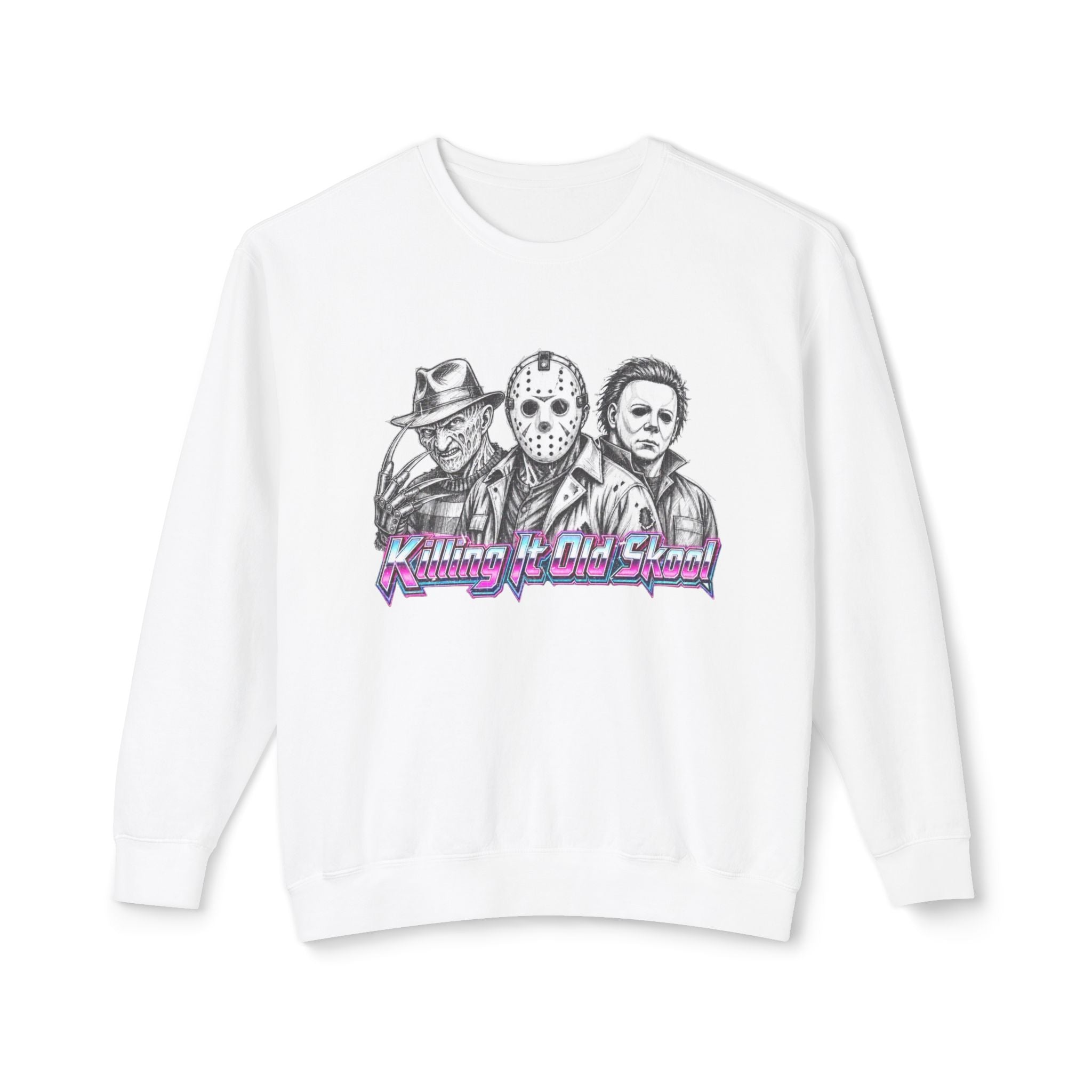 Retro Slasher Icons Sweatshirt | Freddy Jason Michael Crewneck
