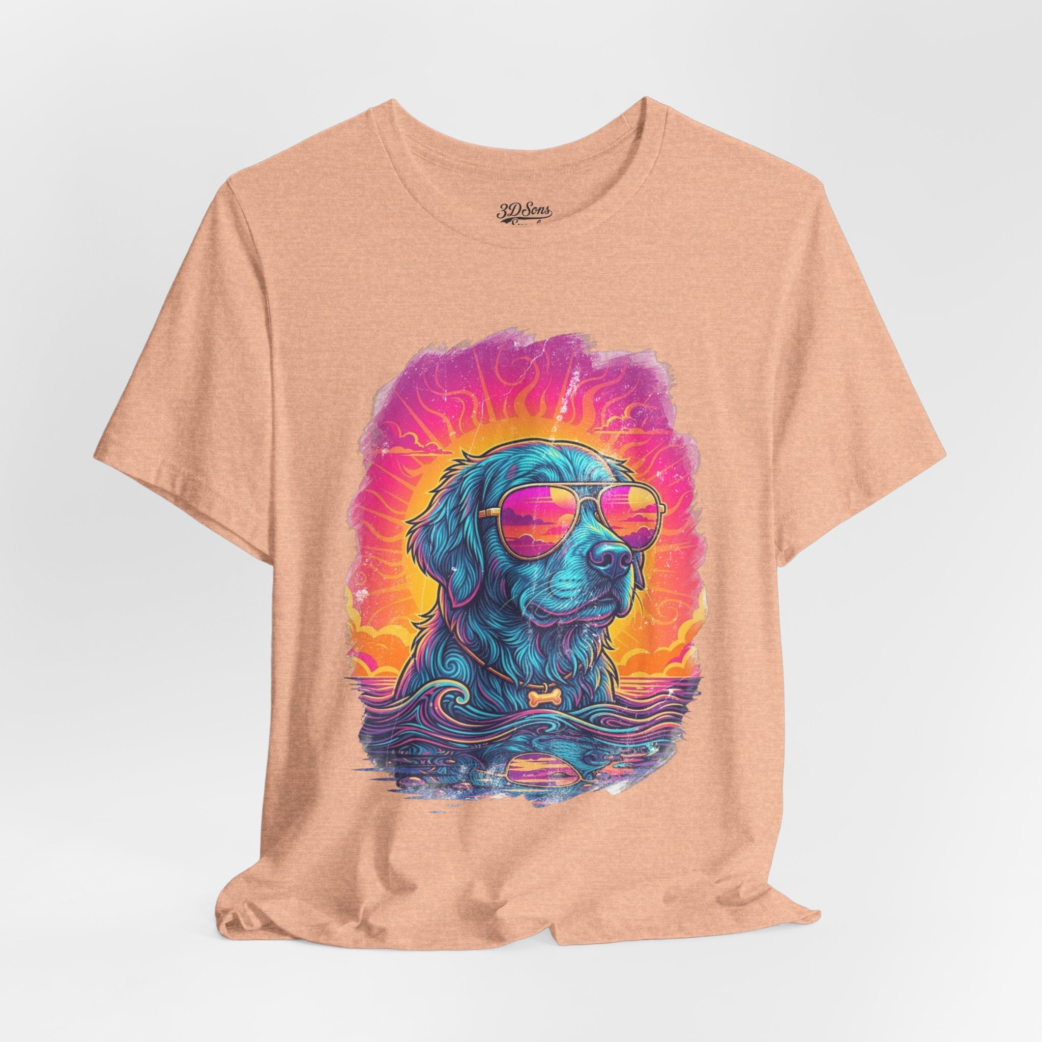 Golden Retriever Retro 90s Tee — Vice City Pet Graphic T-Shirt