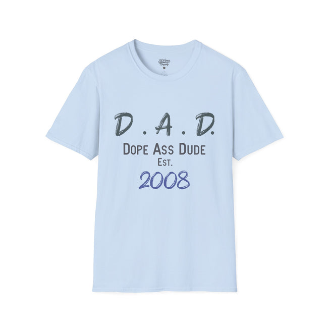 Dope Ass Dude Dad T-Shirt — D.A.D. Typography Father's Day Tee (Personalizable)