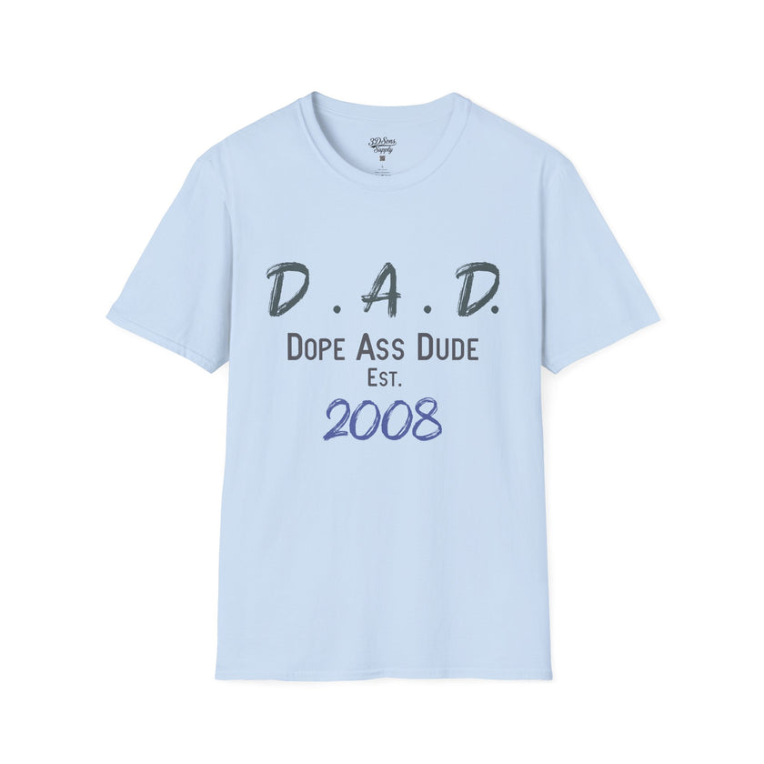 Dope Ass Dude Dad T-Shirt — D.A.D. Typography Father's Day Tee (Personalizable)