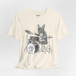 Drumming French Bulldog T-Shirt — Cute Dog Playing Drum Graphic Tee