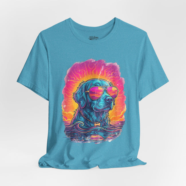 Golden Retriever Retro 90s Tee — Vice City Pet Graphic T-Shirt