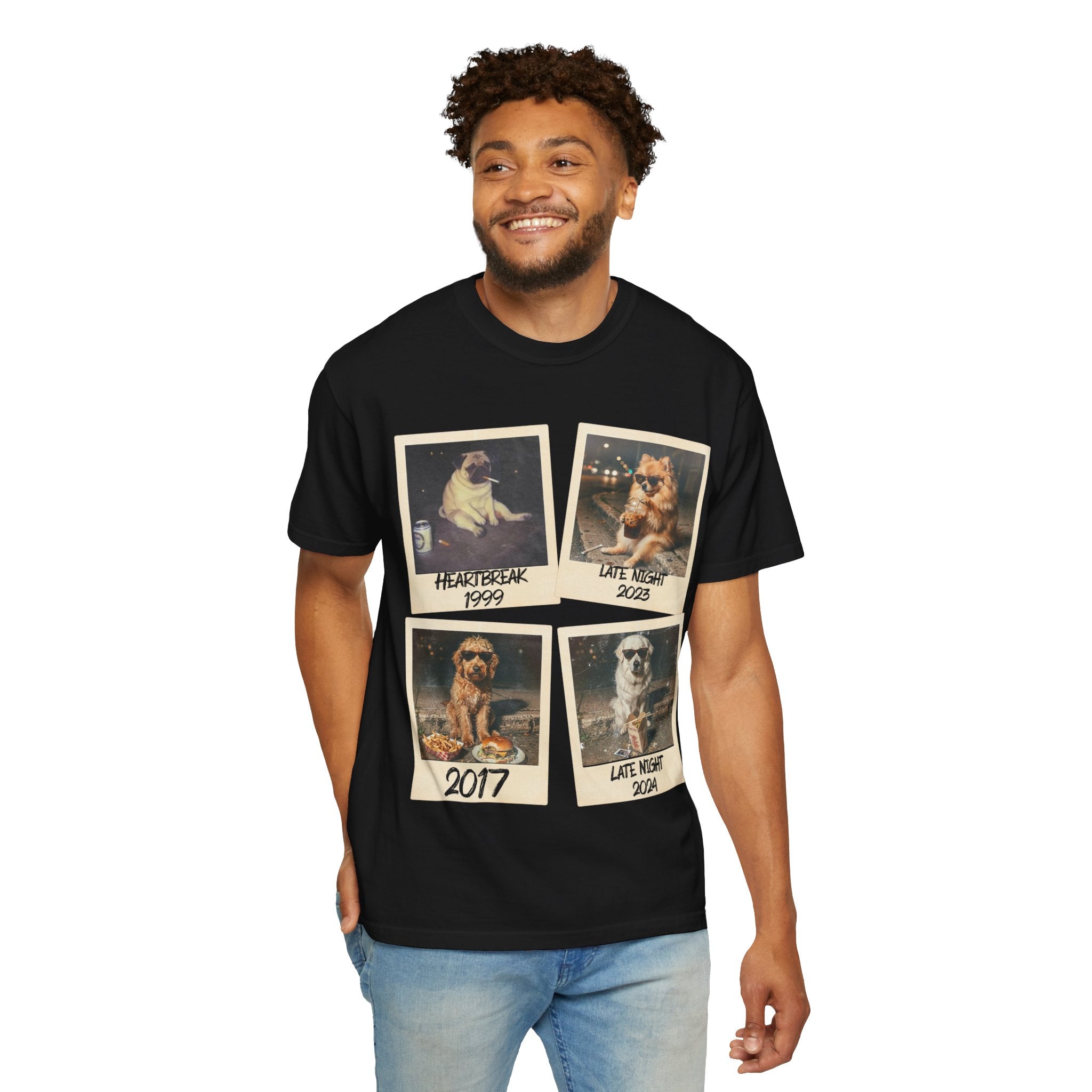 Personalized Polaroid Photo Tee — Custom Image & Text Options
