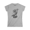 Women's Smoking Shoebill Stork Graphic Tee — Quirky Bird Lover Shirt