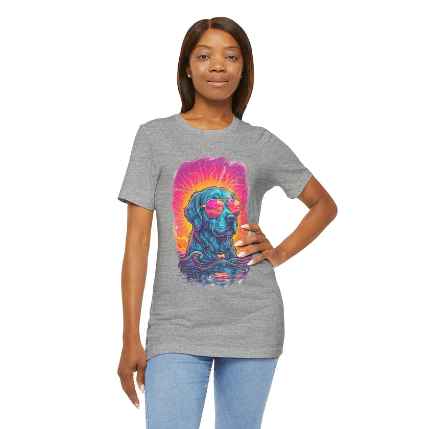 Golden Retriever Retro 90s Tee — Vice City Pet Graphic T-Shirt