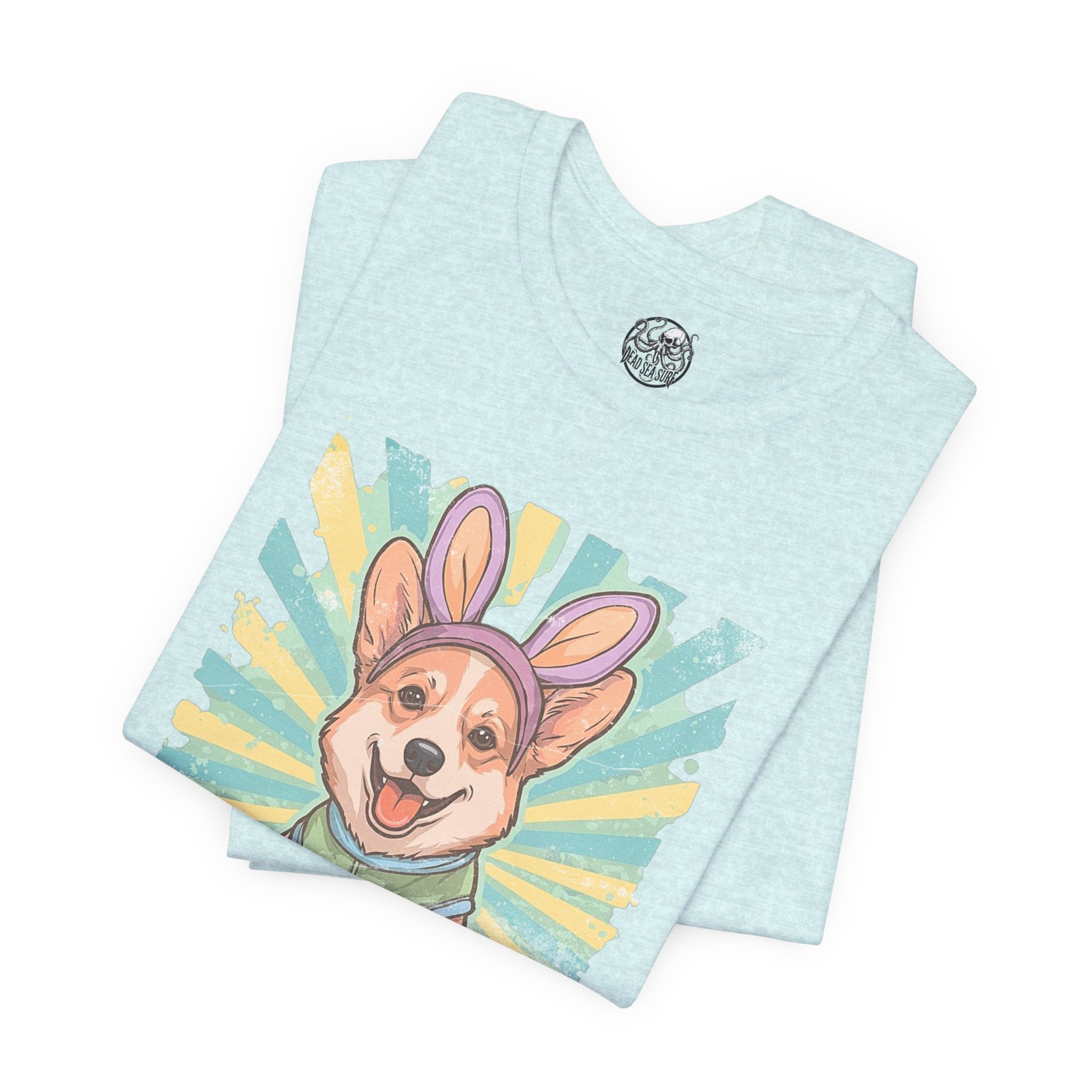 Easter Dog Tee — “Eggs Are Overrated...Treats Are Not” Corgi Retro Graphic T-Shirt