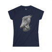 Women's Smoking Shoebill Stork Graphic Tee — Quirky Bird Lover Shirt