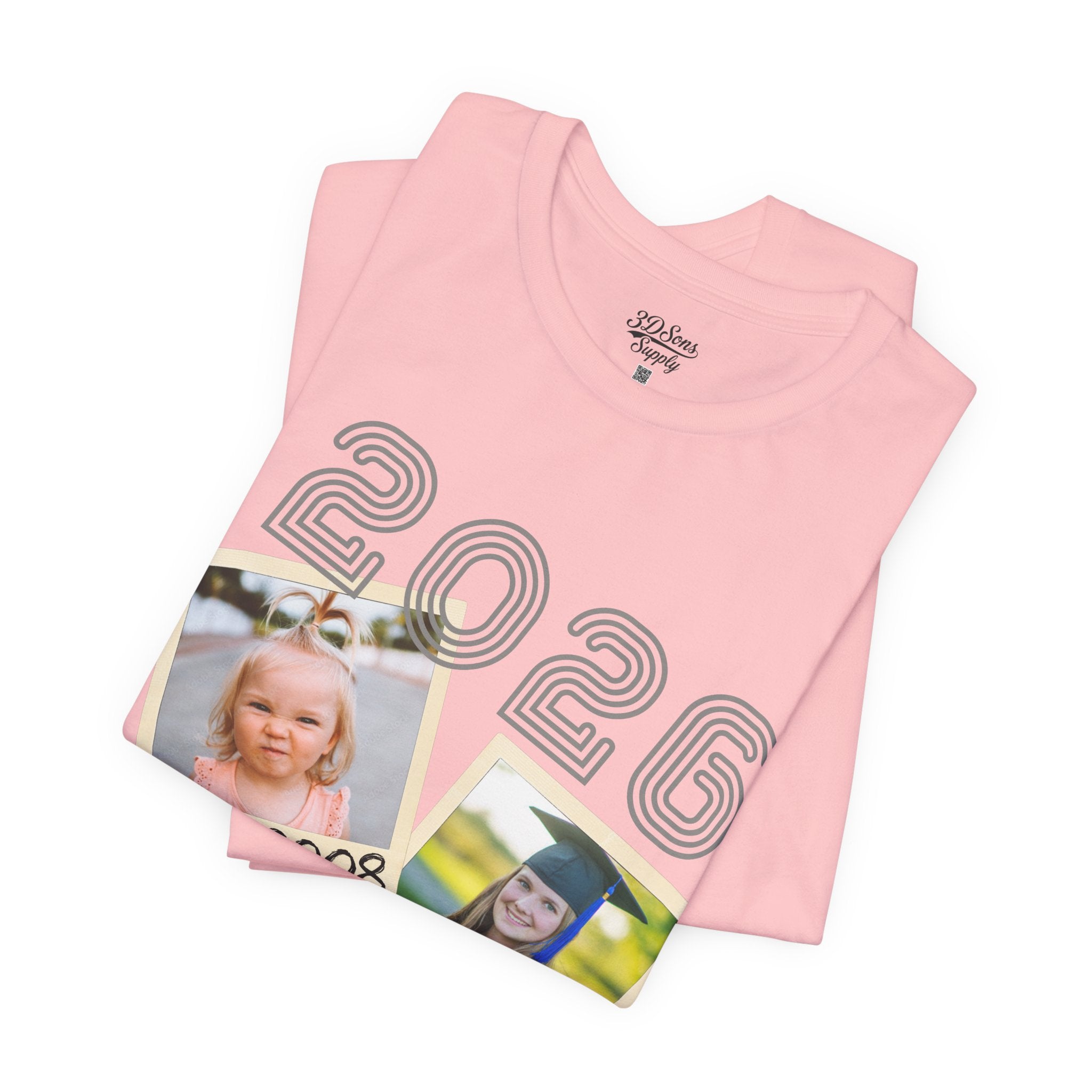 Personalized Custom Graduation & Parent Gift - Throwback Photo Memory Tee