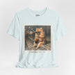 Iced Coffee Night Dog Tee — Late-Night Curb Pomeranian Graphic T-Shirt