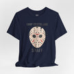 Camp Crystal Lake Staff T-Shirt — Horror Mask Vintage Tee