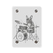 French Bulldog Playing Drums Acrylic Wall Art Panel