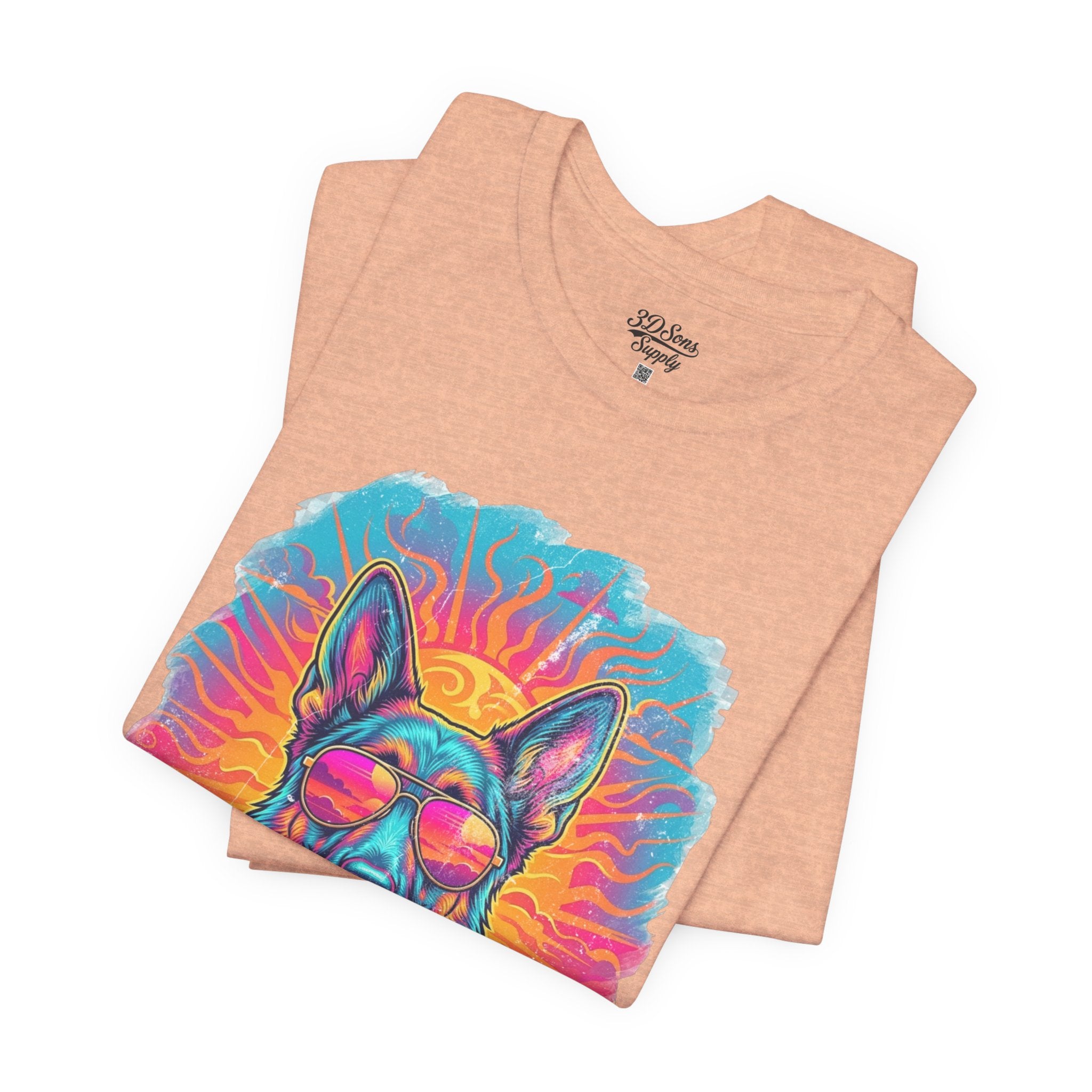 German Shepherd Retro 90s Vice City Tee