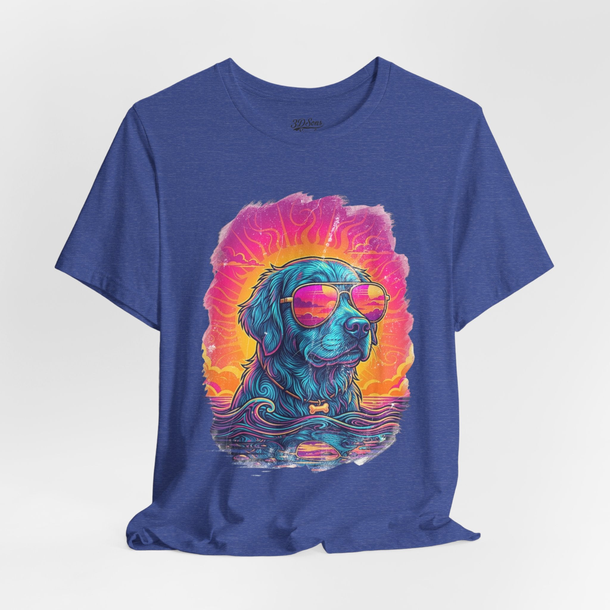 Golden Retriever Retro 90s Tee — Vice City Pet Graphic T-Shirt