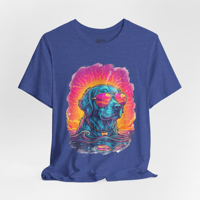 Golden Retriever Retro 90s Tee — Vice City Pet Graphic T-Shirt