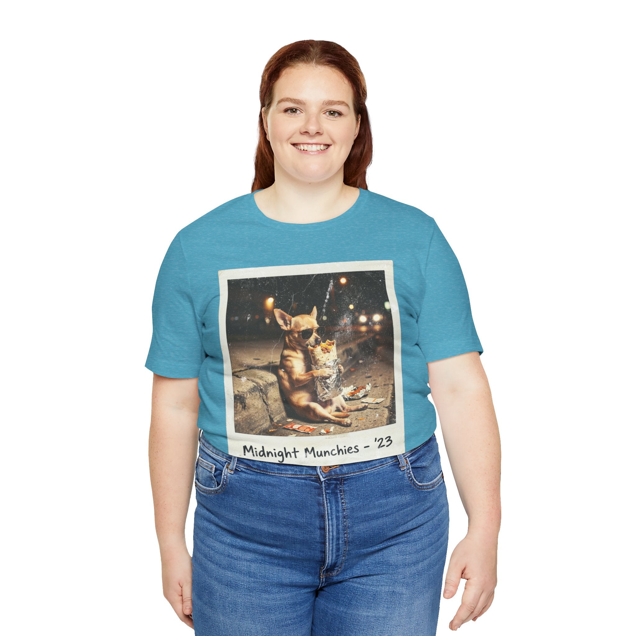 Midnight Munchies '23 Tee - Funny Chihuahua Late Night Snack Graphic T-Shirt